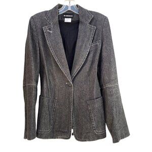 Ann Demeulemeester Women's  Size 36 / 4  Small S Black Cotton Blazer Jacket Suit